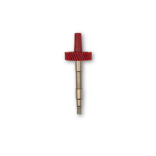 Long red speedometer driven gear with 36 teeth, fits Chrysler, Dodge, Mopar, Jeep and Plymouth applications.