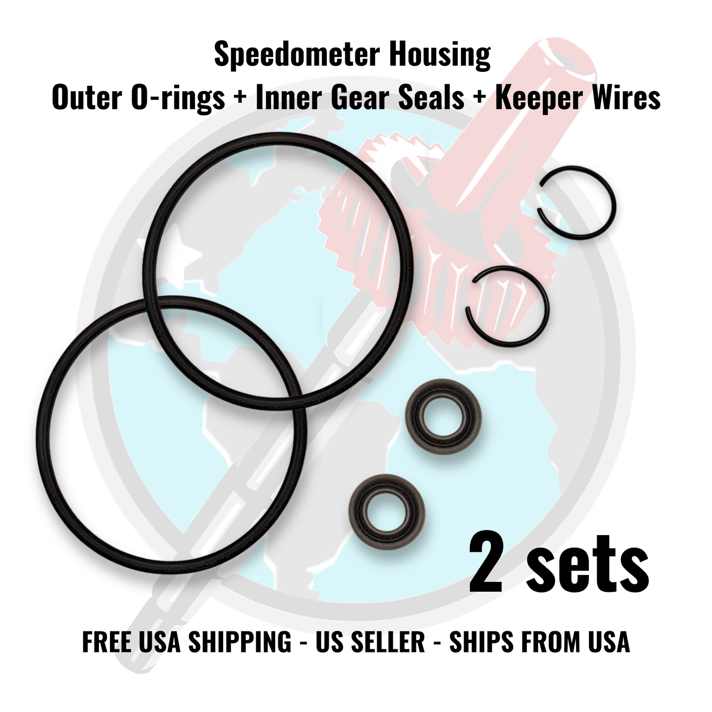 2x Reseal Kit for 700R4 Speedometer Gear Housings, fits BOP350 ( 6 piece )