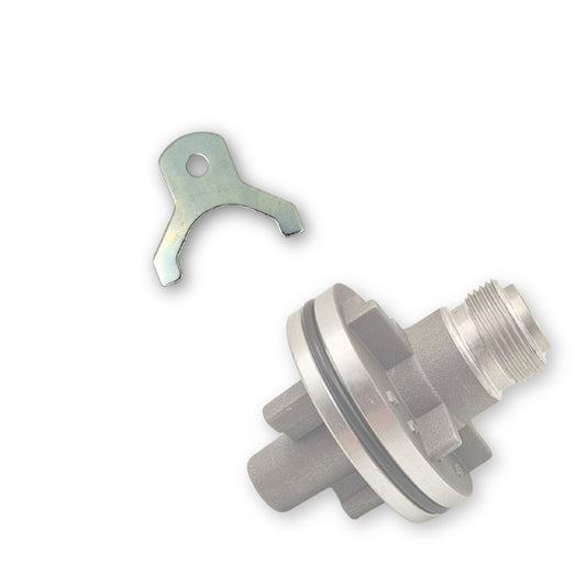 Metal "Y" style speedometer housing retainer for a 700R4 transmission. 