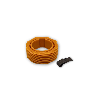 Chevy TH350 8 Tooth Speedometer Drive Gear with Clip, Orange, Yellow