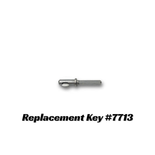 Replacement metal drive key for CBI adapters part #7713 on a white background