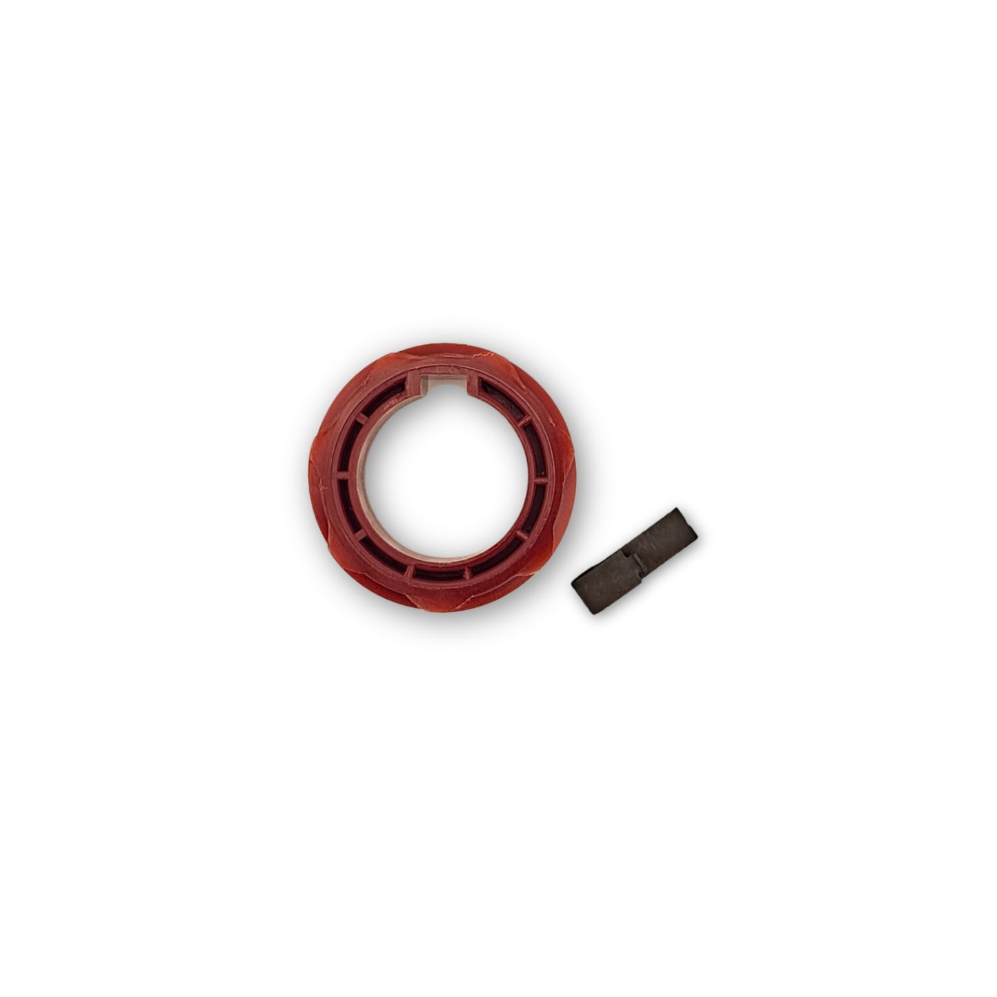 Speedometer drive gear for Chevy TH350 transmissions including the 5/16 drive gear clip, red (pink), 7 tooth