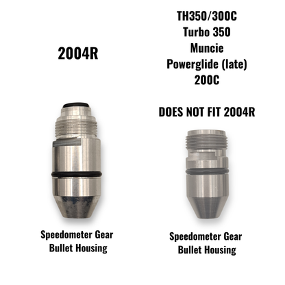 Bullet Style 2004R Speedometer Gear Housing with Retainer