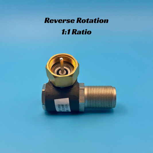 Reverse Rotation 90° Degree Angle Adapter, 1:1 Ratio